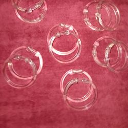 12 New  Clear Shower Curtain  Hooks