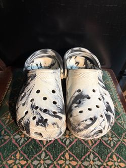 Crocs Classic Clogs Marbled Black White