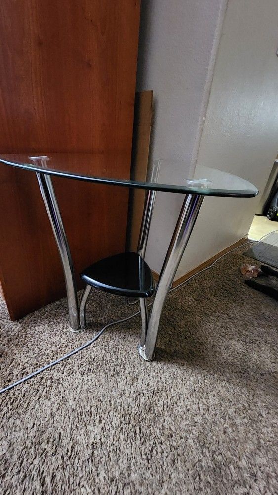 Mcm Glass & Chrome Tables