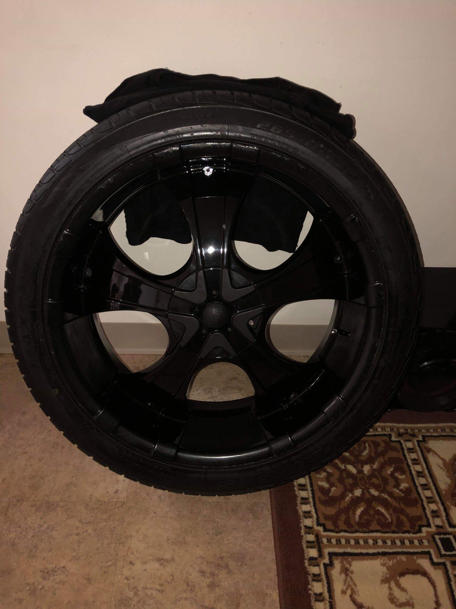 22 inch Shooz Rims and low profile tires