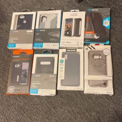 70 brand name cases mixed New And used