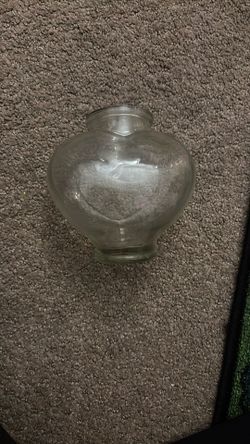 Glass Heart Vase