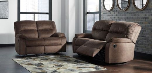 Beautiful cozy reclining couch and love seat set