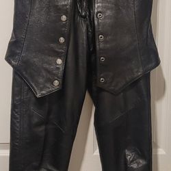 100% Leather Pants (Size 6) & Vest(Small)