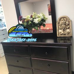 Strong Pinewood 6 Drawer W/ Mirror 🆕