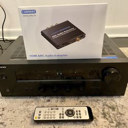 Onkyo TX-8020 Stereo AV Receiver with Camway HDMI ARC Audio Converter