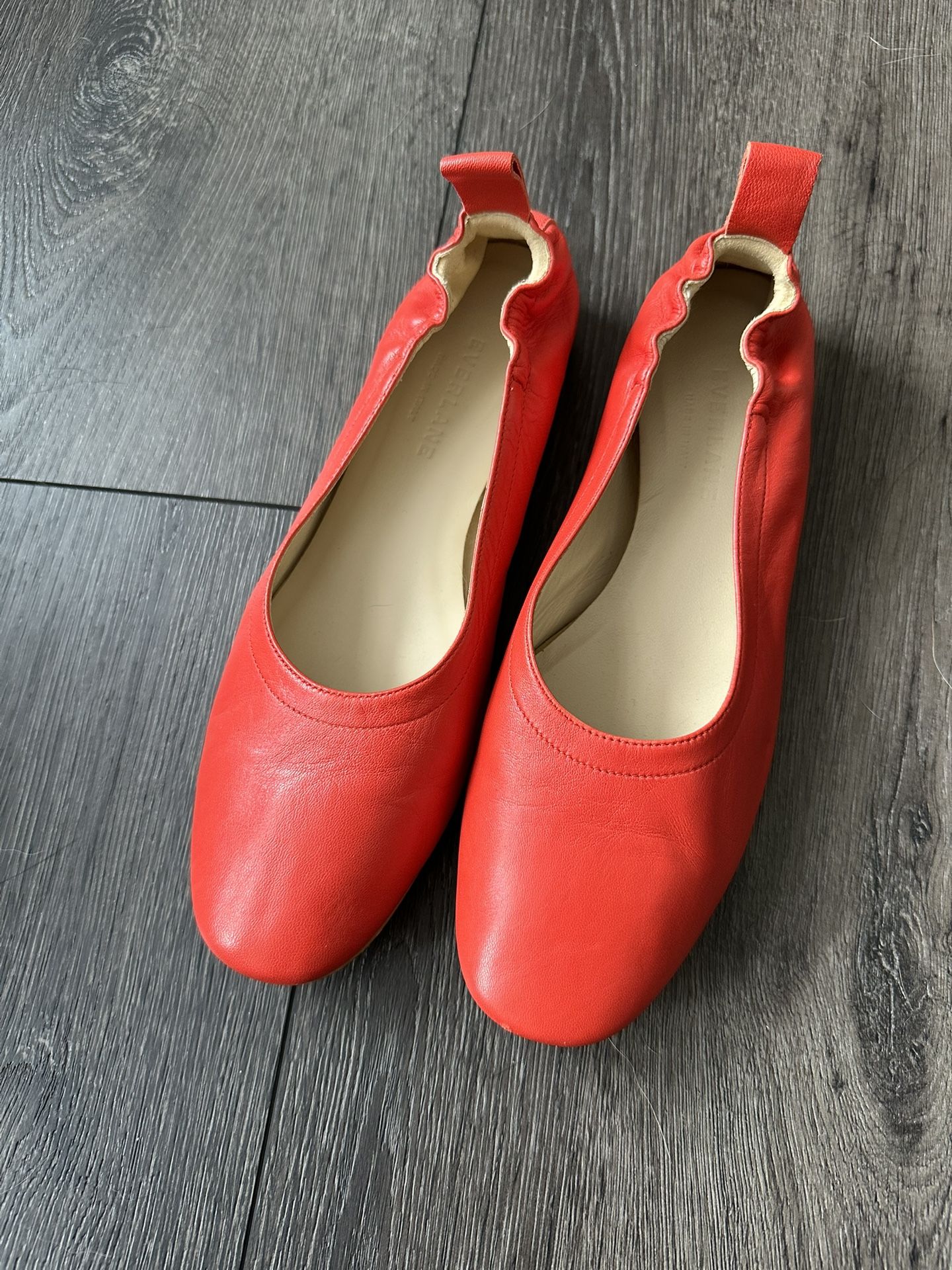 Everlane leather ballet flats US 6 - orange red
