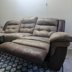 Mesa Brown Manual reclining sofa 3 Seater 
