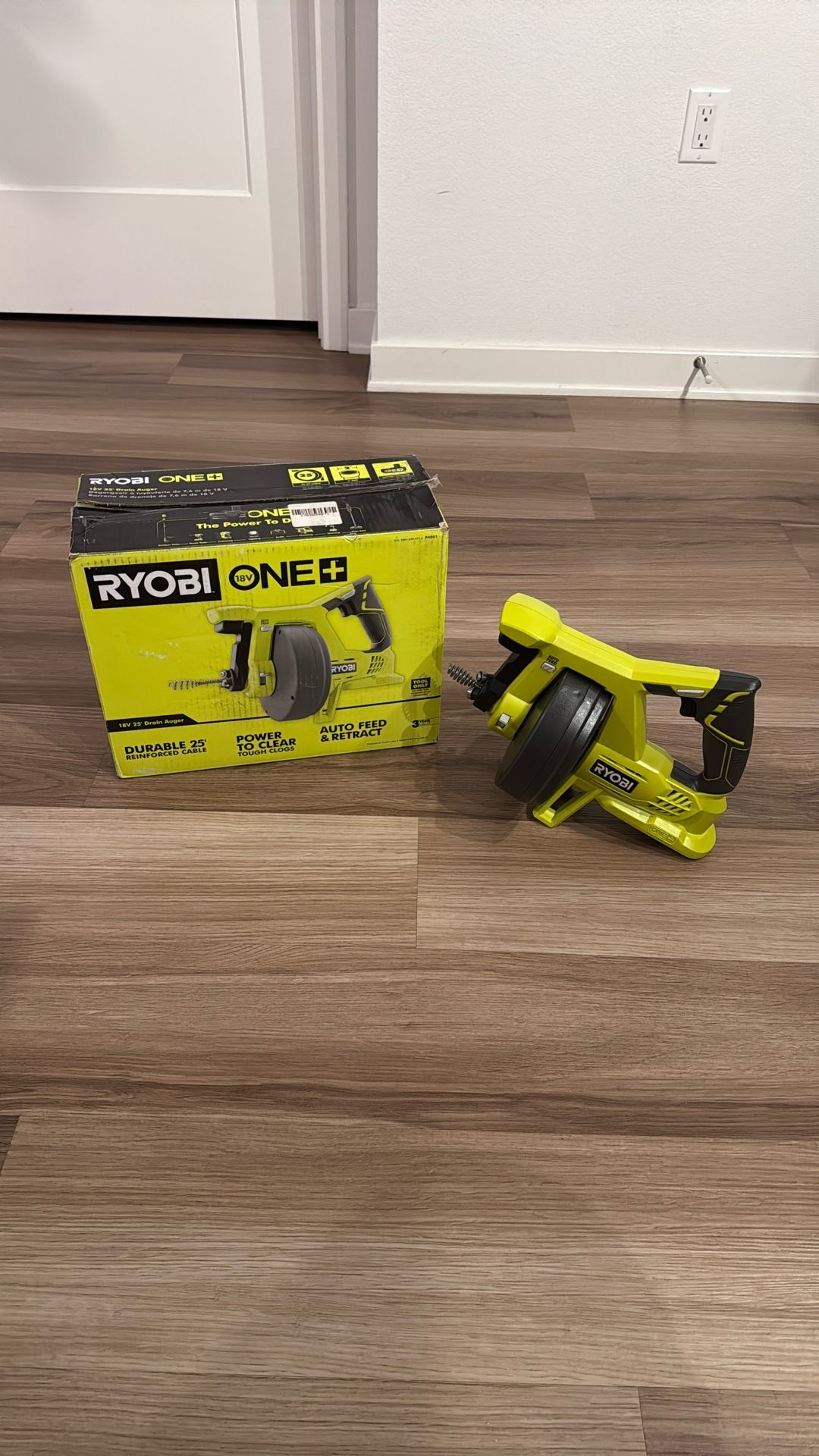 RYOBI ONE+ 18V Drain Auger (Tool Only)