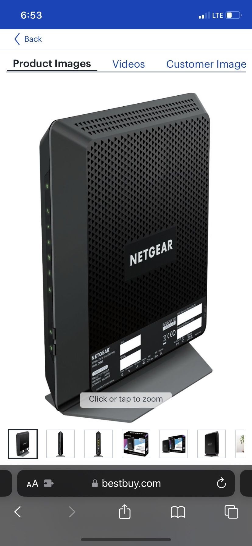 Netgear - Nighthawk AC1900 Router with DOCSIS 3.0 Cable Modem