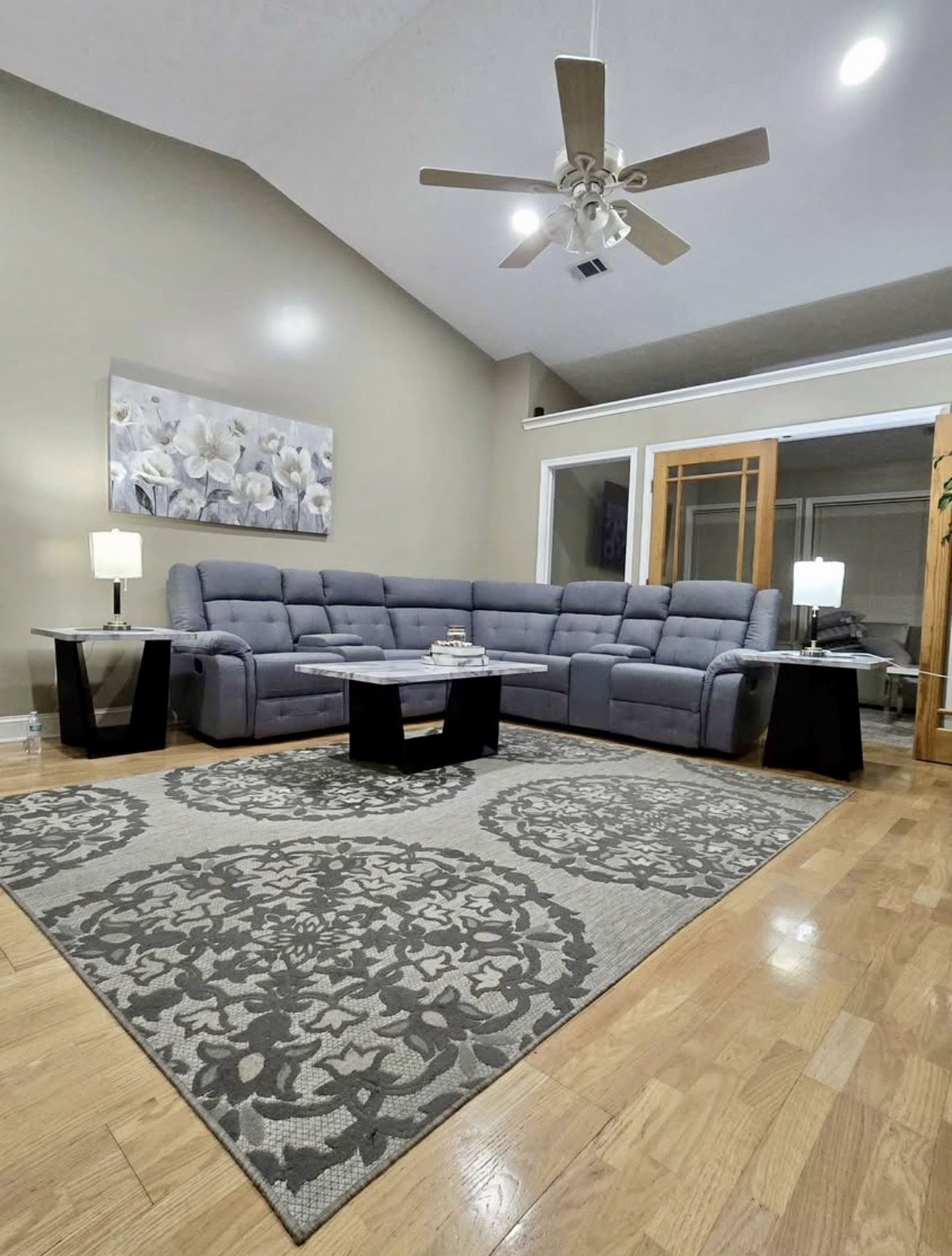 NEW GRAY RECLINER SECTIONAL 🔥 🚚
