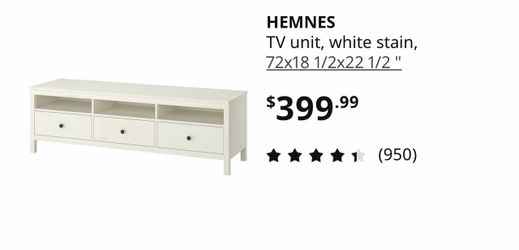 Ikea Hemnes TV unit white