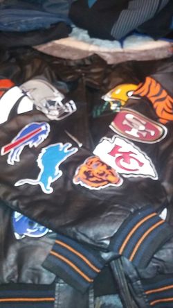 Leather nfl jacket