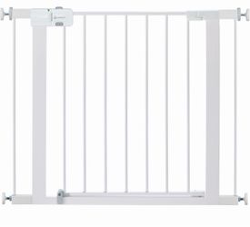 Safety 1st Easy Install Walk Thru Baby Gate for Doorway With Door, Dog Gates, Fits 29"-38", Easy Install 28" Tall, White