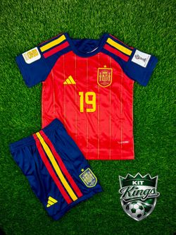Spain Soccer Jersey Kids Set Futbol Lamine Yamal World Cup Home New With Tags
