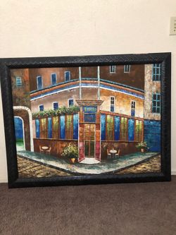 Bistro 1900 original reproduction hand painted canvas