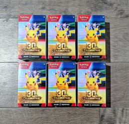 New, Unopened Pokemon 30th Celebration Booster Bundles
