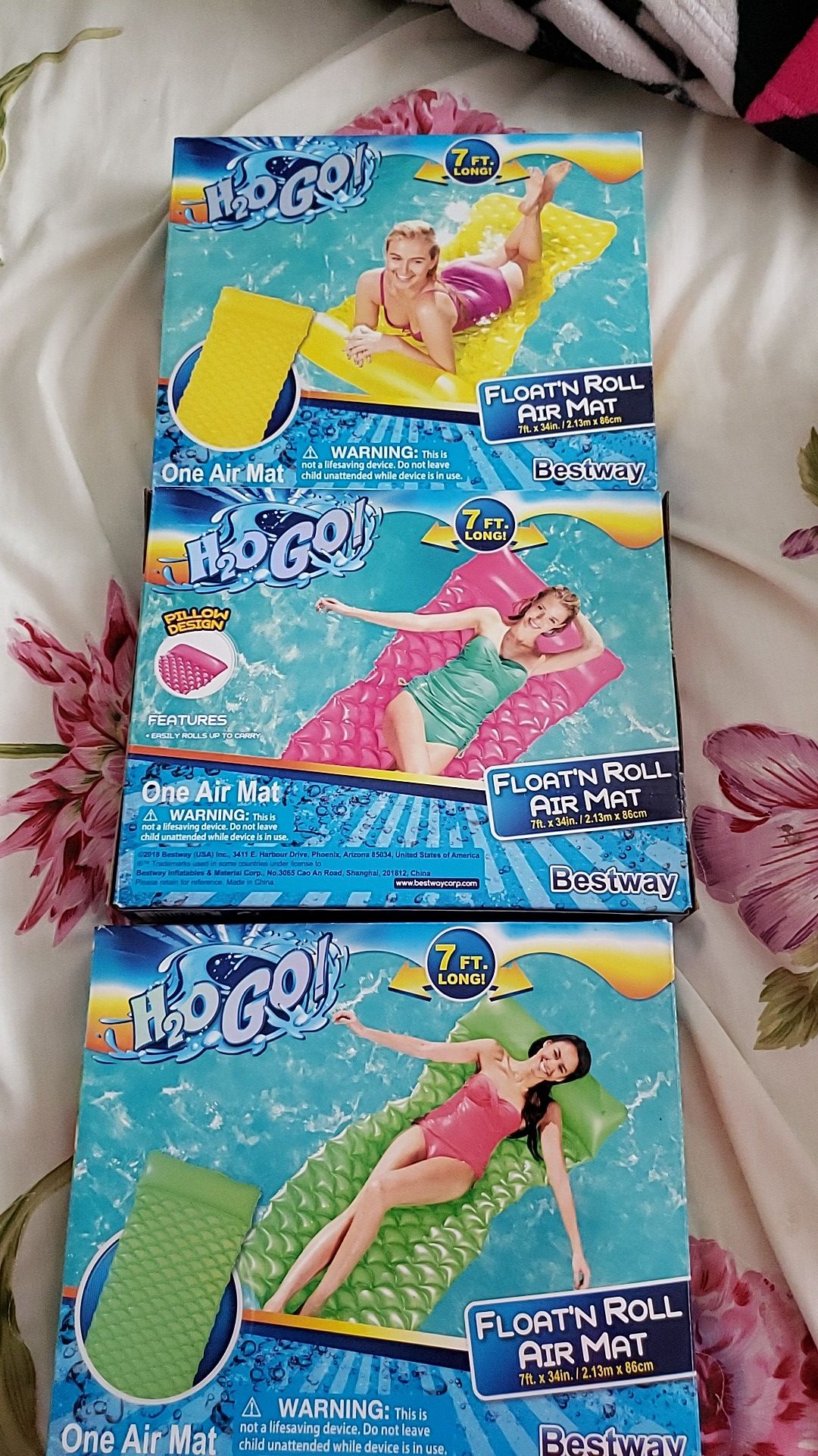 New 7 ft long roll up mat floats $10 each