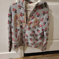GAP Floral Sherpa Zip Up
