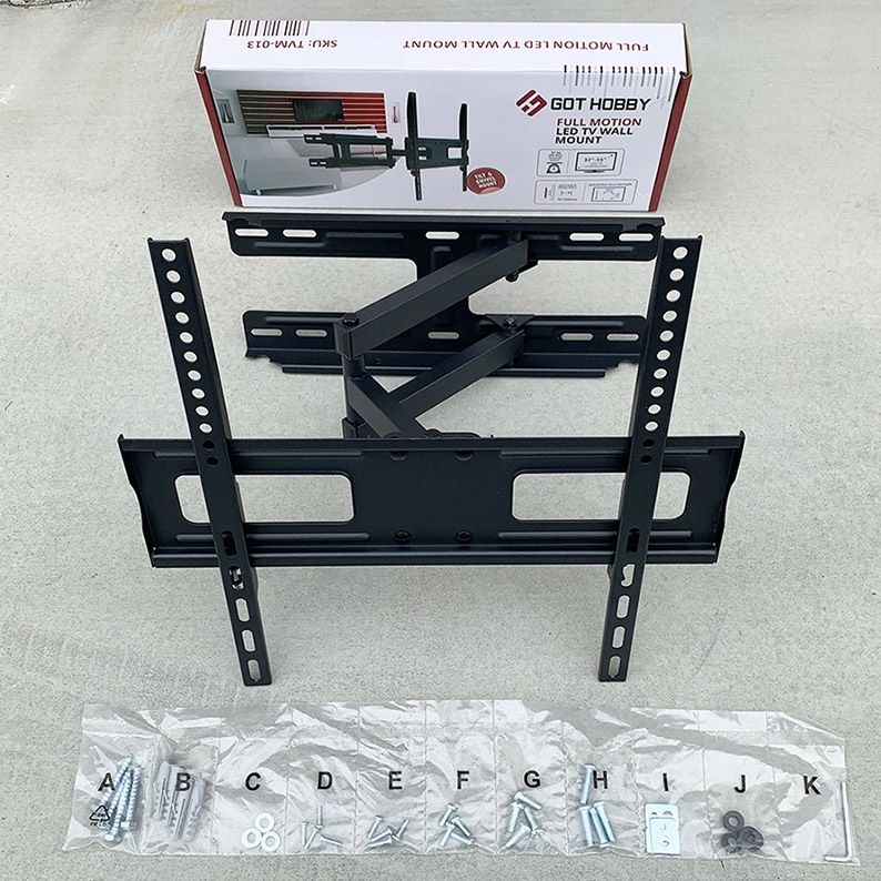 New in box $25 Full Motion 32-55” TV Wall Mount Swivel Tilt VESA 400x400mm, Max Load 99 Lbs
