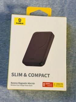 Baseus Magnetic Mini Wireless Fast Charge Power Bank 20W 6,000 mah (Black)