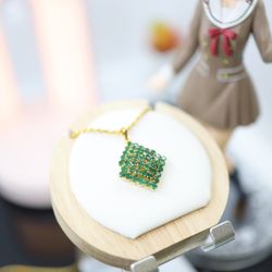 Natural Zambia Emerald Pendant Made With 18 K Real Good