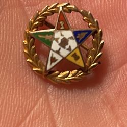 Antique 10k Gold Order of the Eastern Star Brooch Pin