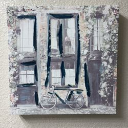 Like New 12 X 12 Inch Bicycle Canvas Wall Art