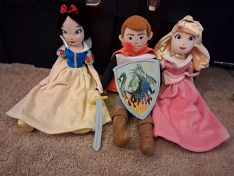 3 disney store plush dolls