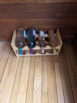 Wood Wine Rack/Bottle Holder.  Holds 8 Bottles.