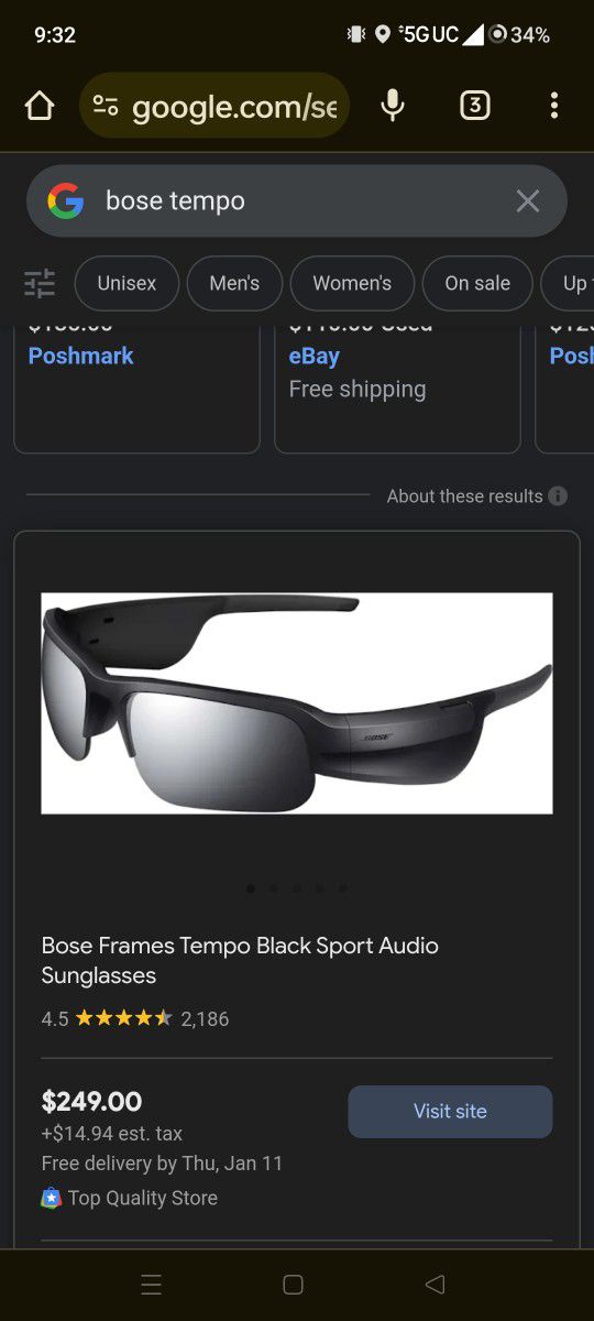 Bose Tempo Bluetooth Sunglasses 