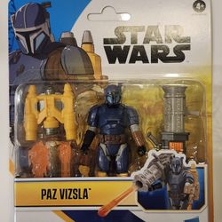 STAR WARS EPIC HEROES SERIES. PAZ VIZSLA BESKAR ARMOR. DELUXE 4 " ACTION FIGURE. 