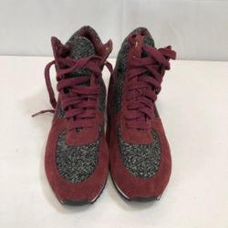 Isaac Mizrahi Live! SOHO Lace-up Suede Low Wedge Sneakers