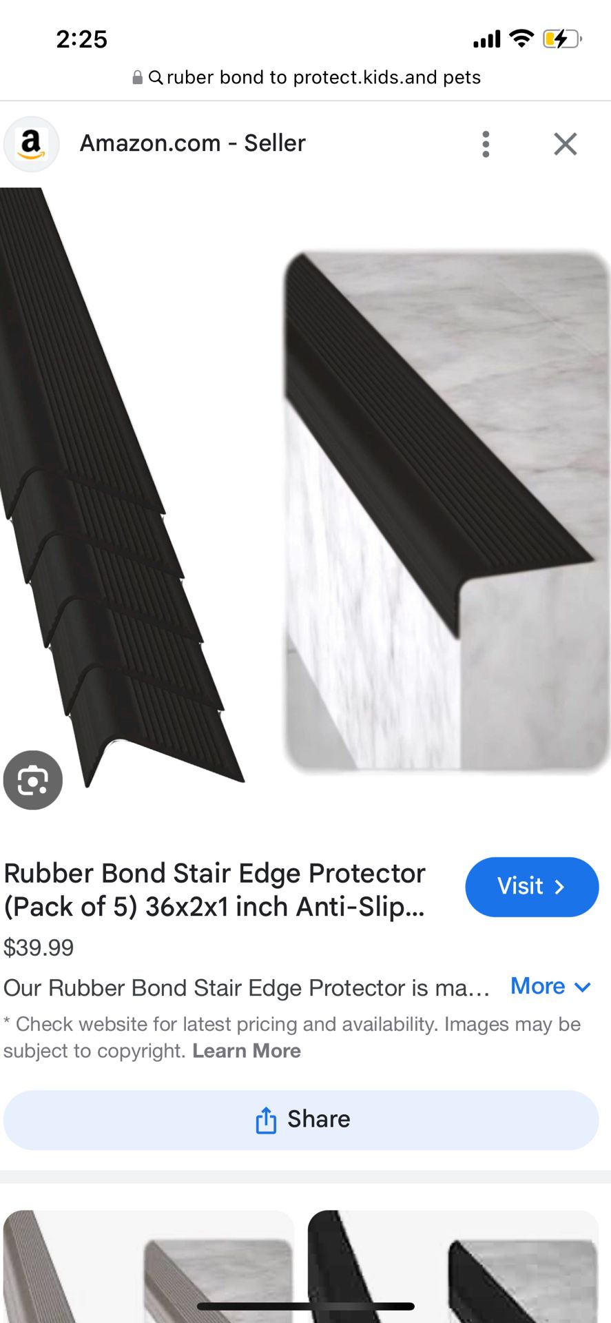 Rubber Protector For Stairs, And Counters 