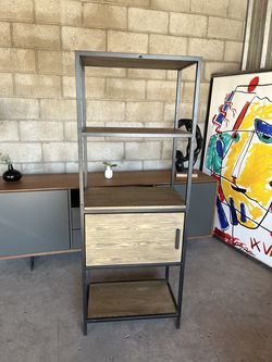 Modern 3 shelf bookcase with storage ( can deliver  for $10 )l