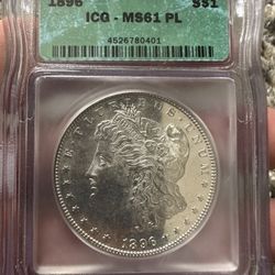 1896 Morgan Silver Dollar MS61 PL