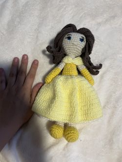 Belle. Beauty and the beast crochet disney doll.
