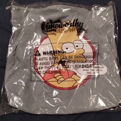 Bart Simpson: canvas tote bag denim NEW

The Simpsons. Cakeworthy. 14" x 12" tall. Brand new. Sealed.