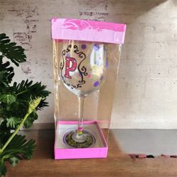 New De-Lite Monogram Wine Glass – Letter “P”