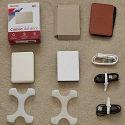 Western Digital WD My passport 5TB,Toshiba Canvio Advance 4TB Portable External Hard drive.