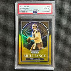 2022 Panini Prizm Brilliance Gold /10 Ssp Josh Allen Buffalo Bills