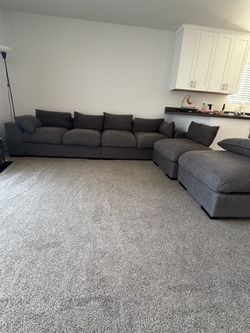 Charcoal Grey Modular Sectional Sofa