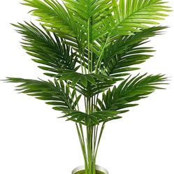 Gardenia Artificial Palm Plant with White Pot BT-001B