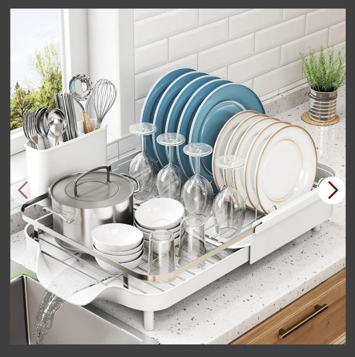 Drying Dish Rack-White, New!