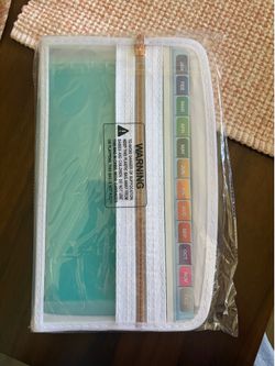 NEW! 13-Pocket Teal Junior Size Accordion Folder 11 x 7 inch Expanding File Folders