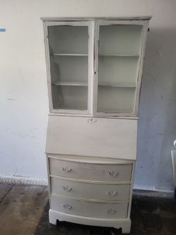 Hutch White with Doors and Drawers