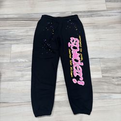 Sp5der V2 Black Sweats, Size Medium, Brand New