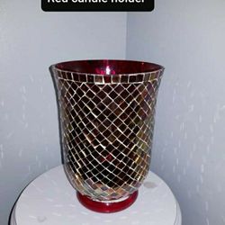 Red candle holder 