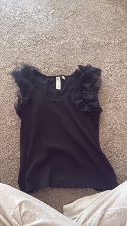 Black size small shirt with tulle