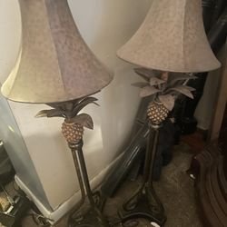 pair 36” pineapple lamps like new